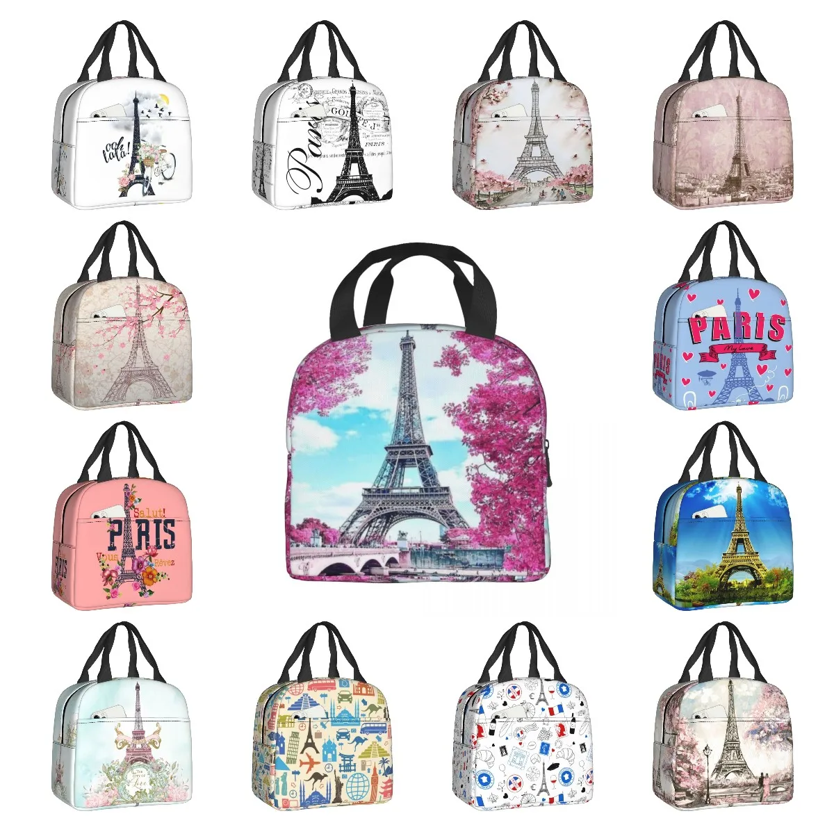 Eiffel Tower Paris Floral Lunch Boxes Women Romantic Landscape Thermal Cooler Food Insulated Lunch Bag School Children Student
Eiffel Tower Paris Floral Lunch Boxes Women Romantic Landscape Thermal Cooler Food Insulated Lunch Bag School Children Student