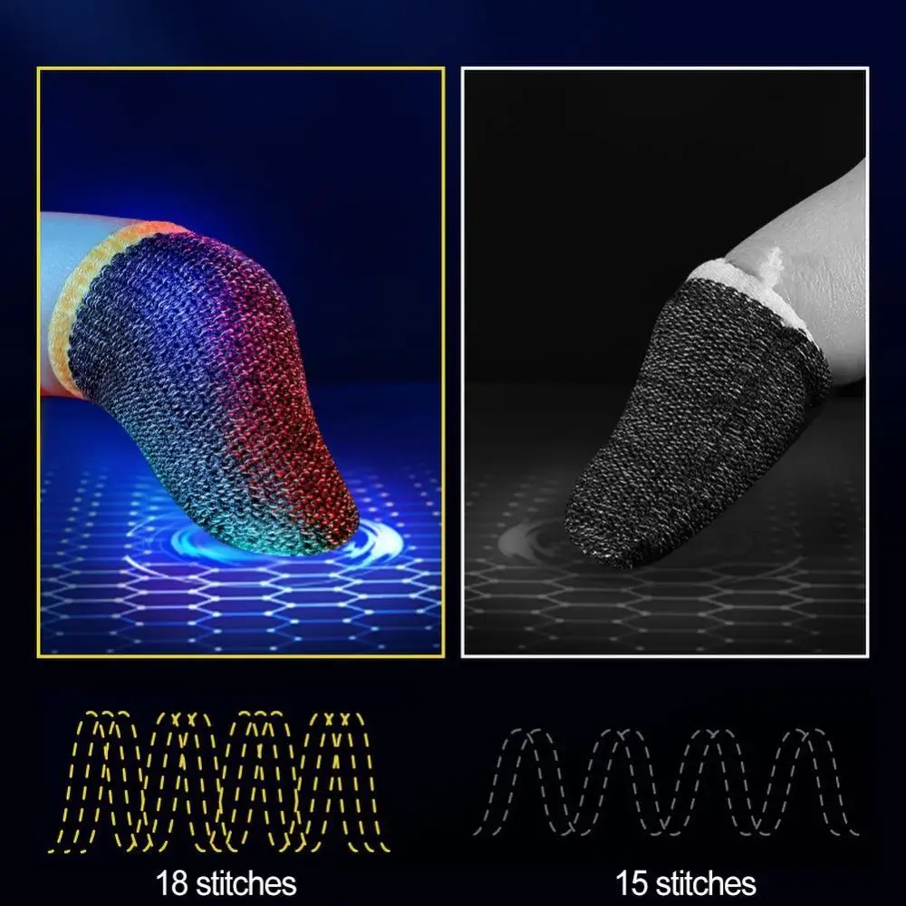 2Pcs Sweat Proof Carbon Fiber Mobile Game Finger Sleeves Cots Thumb Protector Tablet Screen Touch Gloves High Sensitivity
2Pcs Sweat Proof Carbon Fiber Mobile Game Finger Sleeves Cots Thumb Protector Tablet Screen Touch Gloves High Sensitivity