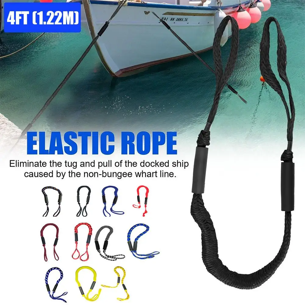 

New Arrivals 4FT Kayak Boat Mooring Rope Boat Bungee Dock Lines For Inflatabele Fishing Boat BOAT/JET SKI/PONTOON Accessori B4S1