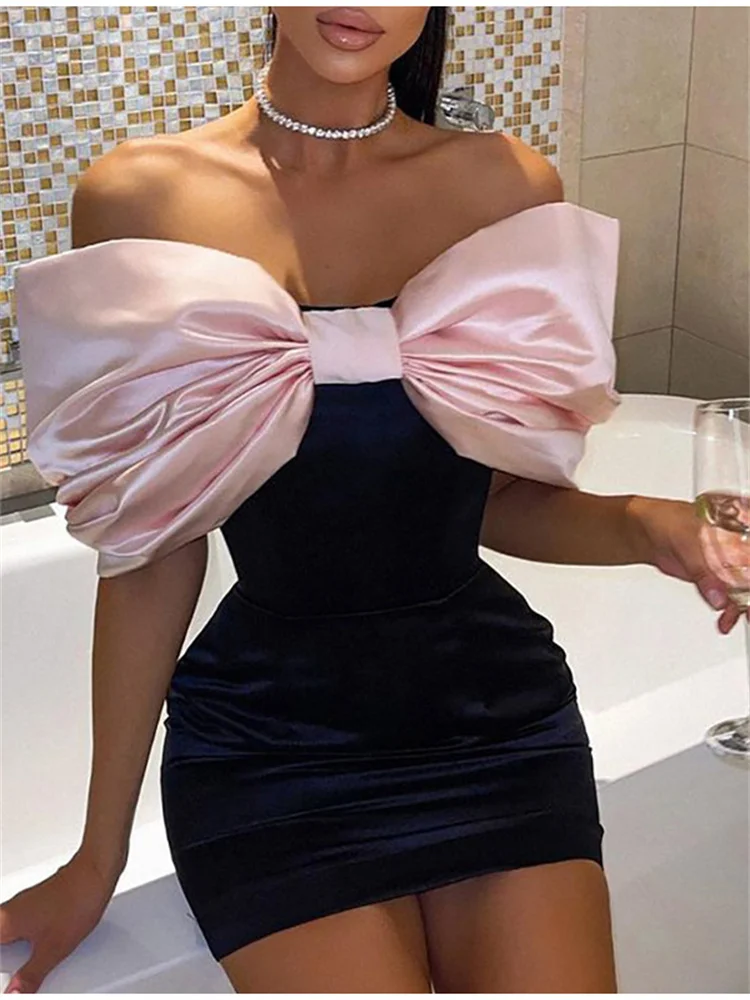 Thorn Tree 2022 Women Sexy Strapless Slim Mini Dress Off Shoulder Low Cut Ruched Dresses Backless Bow Vestidos Party Streetwear
Thorn Tree 2022 Women Sexy Strapless Slim Mini Dress Off Shoulder Low Cut Ruched Dresses Backless Bow Vestidos Party Streetwear