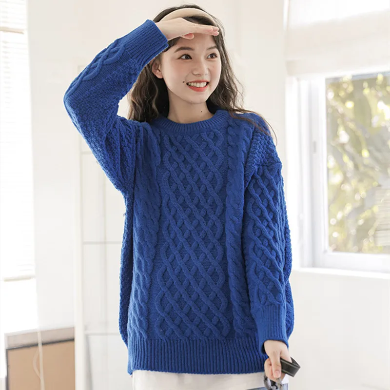 Autumn Winter Fashion Solid Twist Stripe Casual Pullover Women's Loose Warm Sweater Knitted Top Soft Gentle Temperament Sport
Autumn Winter Fashion Solid Twist Stripe Casual Pullover Women's Loose Warm Sweater Knitted Top Soft Gentle Temperament Sport