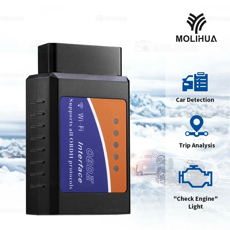 Диагностический Автомобильный сканер ELM327, Wi-Fi Bluetooth OBD2 OBDII, для Android и IOS
Диагностический Автомобильный сканер ELM327, Wi-Fi Bluetooth OBD2 OBDII, для Android и IOS