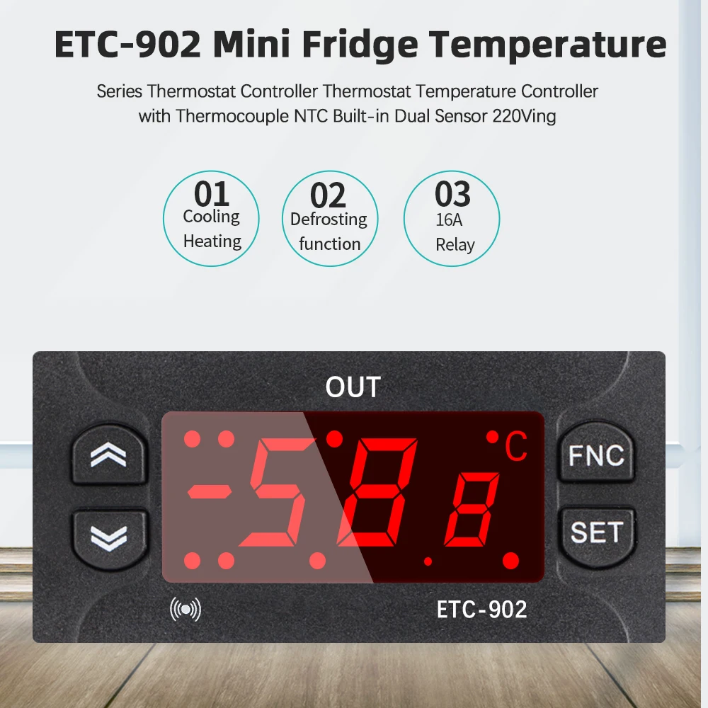 Temperature Controller Digital AC 110V 220V Thermostat Temperature Controller Refrigerator Regulator Thermostat V With Sensor
Temperature Controller Digital AC 110V 220V Thermostat Temperature Controller Refrigerator Regulator Thermostat V With Sensor