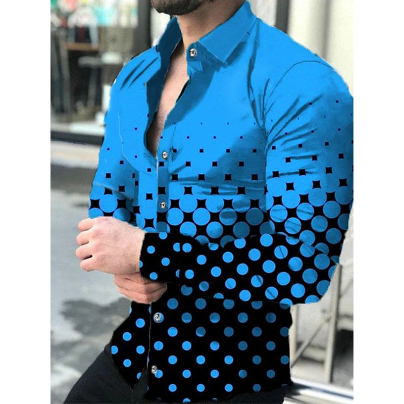 Autumn Luxury Men Shirts Spring Turn-down Collar Buttoned Shirt male Casual Dots Print Long Sleeve Tops Social Men's Clothing
Autumn Luxury Men Shirts Spring Turn-down Collar Buttoned Shirt male Casual Dots Print Long Sleeve Tops Social Men's Clothing
