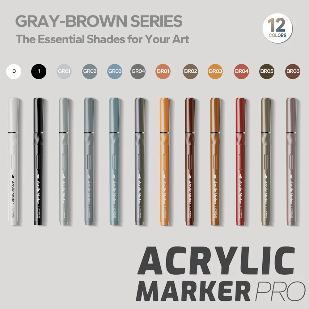 Набор акриловых маркеров Pro Color 12 шт.
Набор акриловых маркеров Pro Color 12 шт.