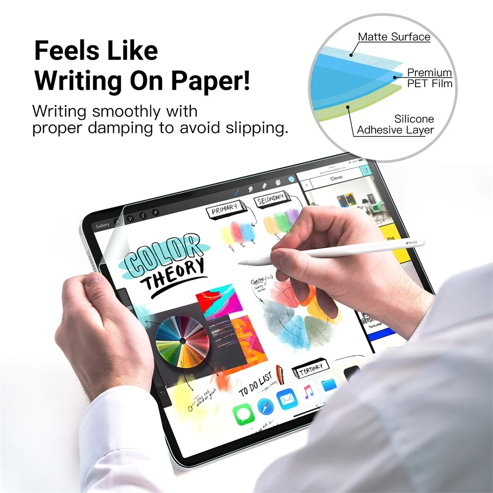 Screen Protector For iPad 12.9 2020 4th Generation & 12.9" 2018, Write,Draw and Sketch with The Apple Pencil
Screen Protector For iPad 12.9 2020 4th Generation & 12.9" 2018, Write,Draw and Sketch with The Apple Pencil