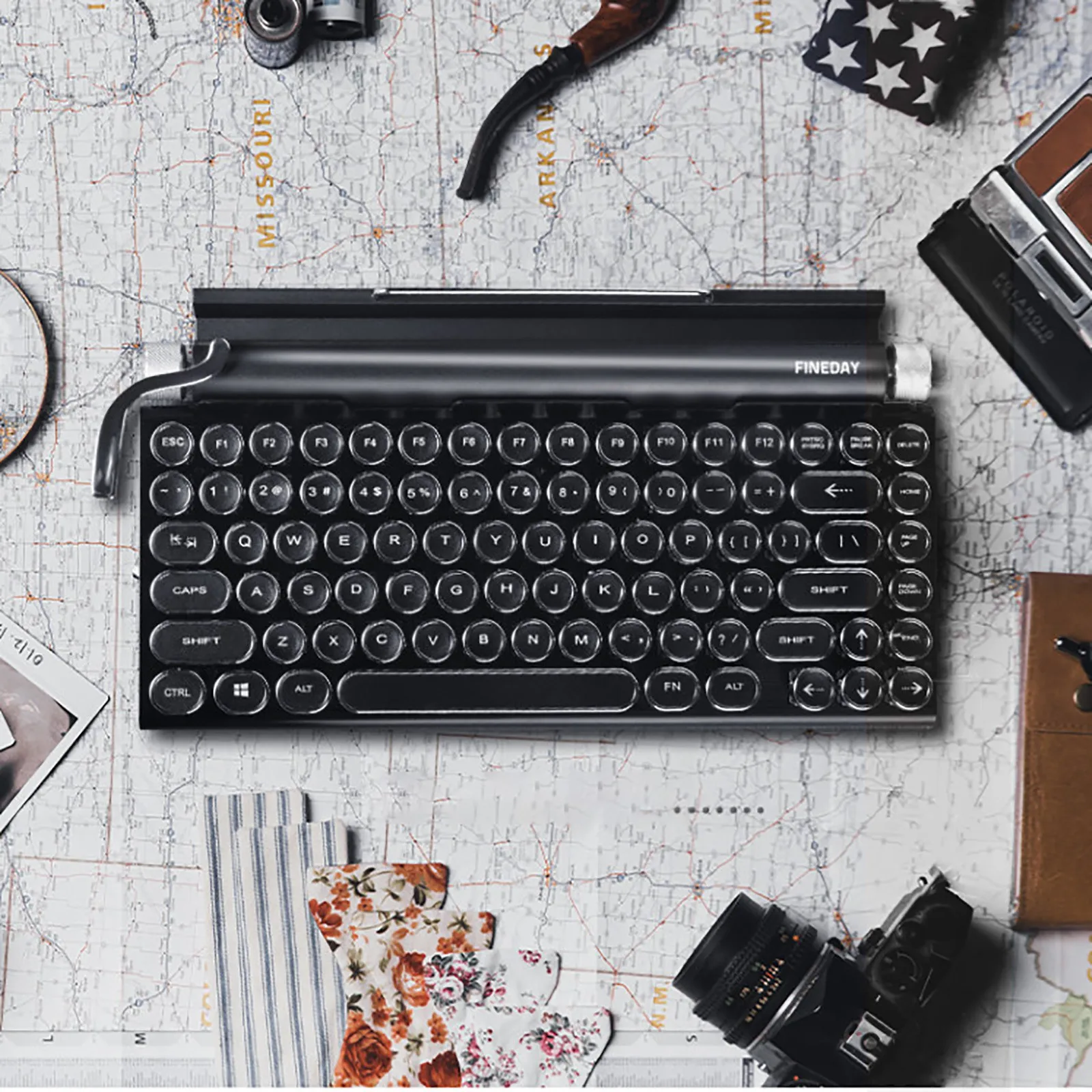 Retro Mechanical Keyboard Dot Typewriter Wireless Bluetooth Keyboards 83keys Computer Keyboards For PC Laptop Gaming Keyboards
Retro Mechanical Keyboard Dot Typewriter Wireless Bluetooth Keyboards 83keys Computer Keyboards For PC Laptop Gaming Keyboards