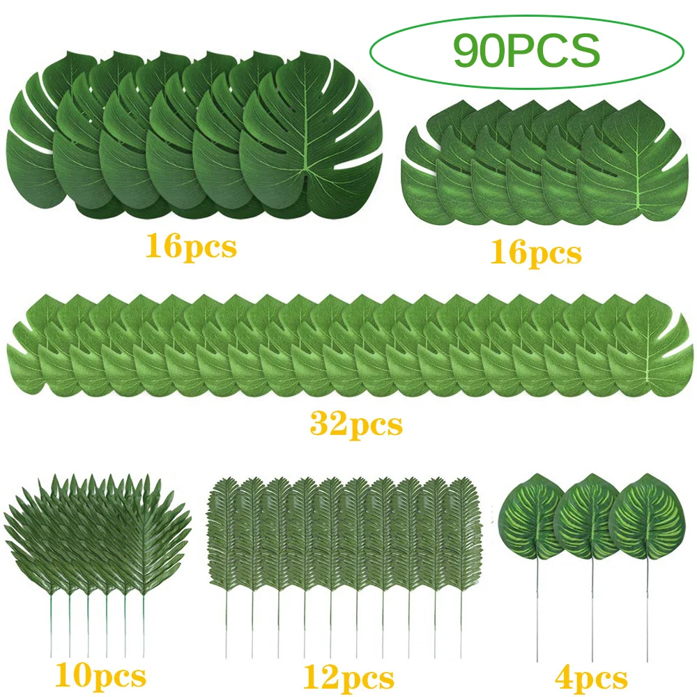 90 Pieces 6 Kinds Artificial Palm Leaves Tropical Leaves Decorations For Jungle Party Decorations Beach Birthday Luau Hawaiian
90 Pieces 6 Kinds Artificial Palm Leaves Tropical Leaves Decorations For Jungle Party Decorations Beach Birthday Luau Hawaiian