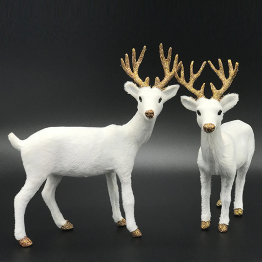 Plush Simulation Christmas White Reindeer Standing Xmas White Elk Deer Dolls Home Party Decoration Home Furnishings
Plush Simulation Christmas White Reindeer Standing Xmas White Elk Deer Dolls Home Party Decoration Home Furnishings