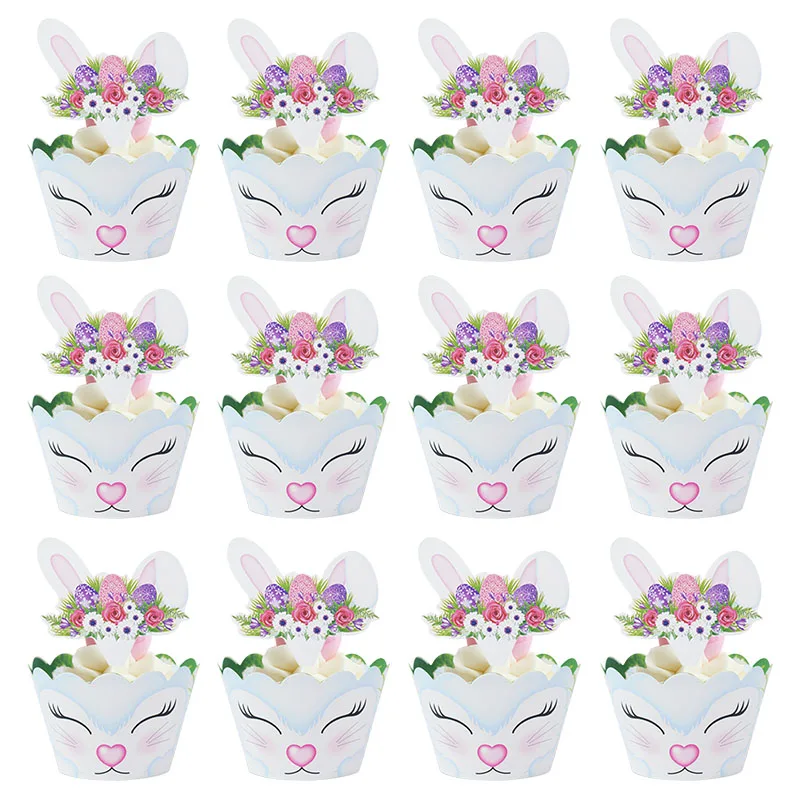 24pcs Bunny Cupcake Packaging Rabbit Easter Cake Rim Card Birthday Holiday Baby Shower Party Table Decoration Baking Supplies
24pcs Bunny Cupcake Packaging Rabbit Easter Cake Rim Card Birthday Holiday Baby Shower Party Table Decoration Baking Supplies