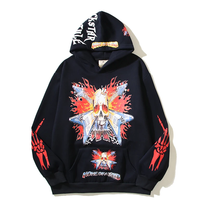 European and American Retro Flame Ghost Claw Print Rock Hoodie Sweatshirt Mens Baggy Plus Fleece Streetwear Hoodies Hip Hop
European and American Retro Flame Ghost Claw Print Rock Hoodie Sweatshirt Mens Baggy Plus Fleece Streetwear Hoodies Hip Hop