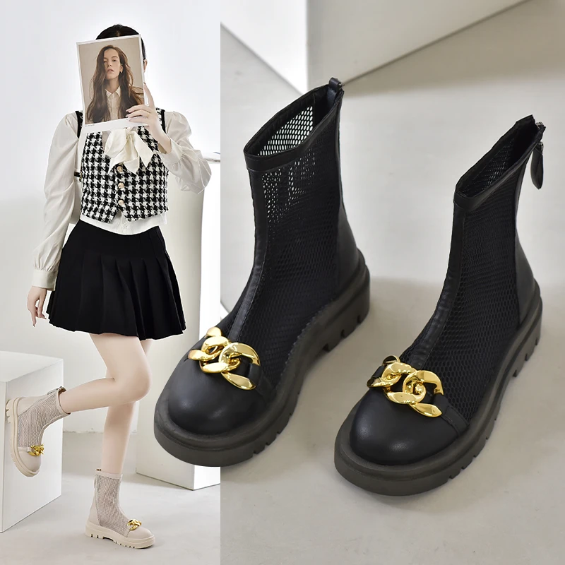 2022 new Thick Sole Summer Breathable Platform Boots Women Buckle Big Size 43 Lace-up Waterproof Height Increasing Boots
2022 new Thick Sole Summer Breathable Platform Boots Women Buckle Big Size 43 Lace-up Waterproof Height Increasing Boots