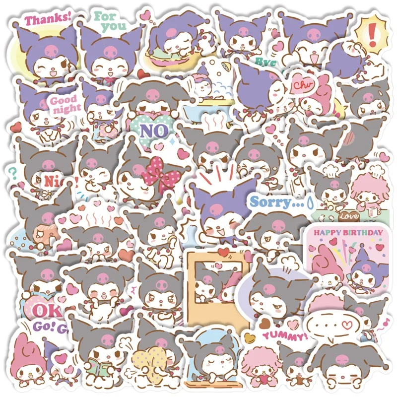 40PCS Cute Kuromi Sticker Sanrio Graffiti Sticker Kawaii Animation Manual Material Mobile Phone Case Case Decorative Sticker
40PCS Cute Kuromi Sticker Sanrio Graffiti Sticker Kawaii Animation Manual Material Mobile Phone Case Case Decorative Sticker