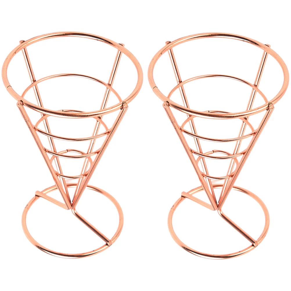 2pcs French Fry Stands Cone Metal Wire Snack Basket Appetizer Serving Racks
2pcs French Fry Stands Cone Metal Wire Snack Basket Appetizer Serving Racks