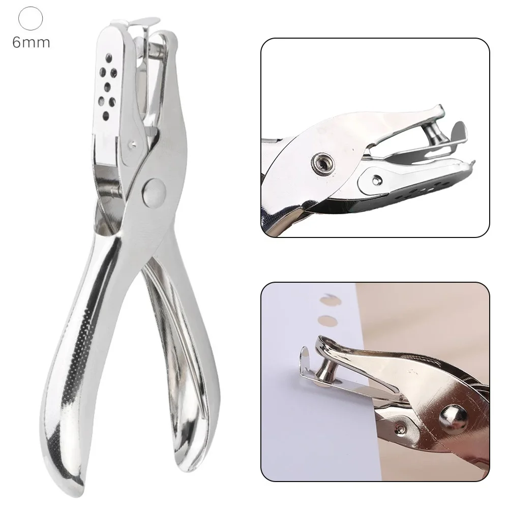 Hole Puncher Stainless Steel Hand-held Hole Punching Pliers 120*55*15mm Scrapbooking Loose-leaf Paper Cutter Tool
Hole Puncher Stainless Steel Hand-held Hole Punching Pliers 120*55*15mm Scrapbooking Loose-leaf Paper Cutter Tool