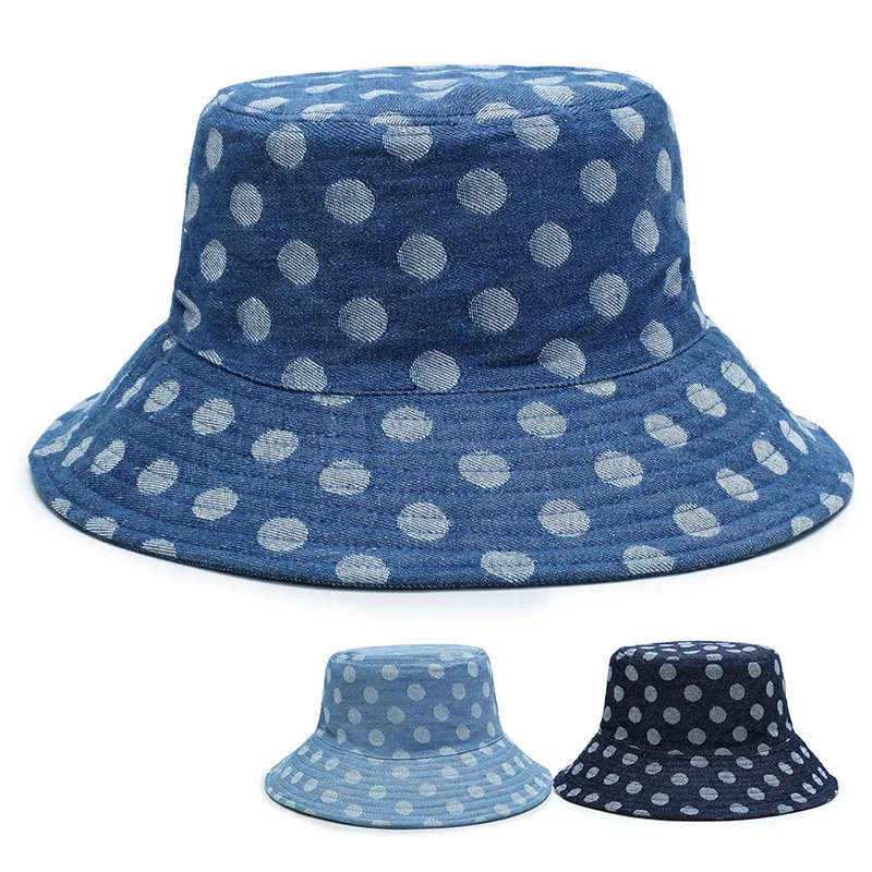 Dots Printed Bucket Hat Women Korean Soft Fisherman Cap Summer Fishing Hat Cotton Blue Sunhat Female Travel Casual Hat
Dots Printed Bucket Hat Women Korean Soft Fisherman Cap Summer Fishing Hat Cotton Blue Sunhat Female Travel Casual Hat