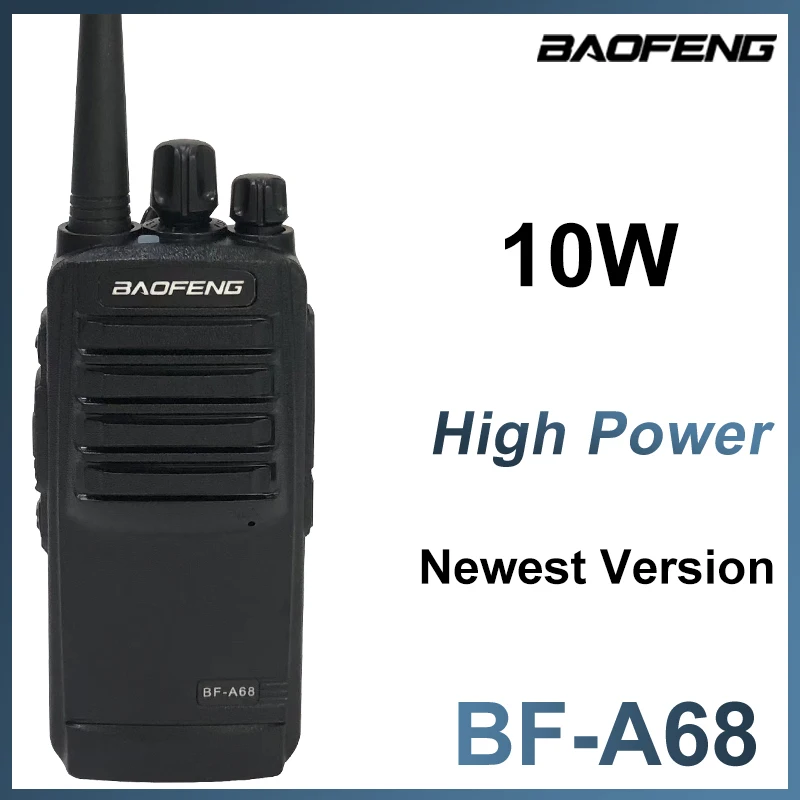 

Baofeng BF-A68 Walkie Talkie Two-way Radio 10W UHF 400-470Mhz 16CH hf Transceiver Long Range Portable FM Radios BF-A68 Hunting