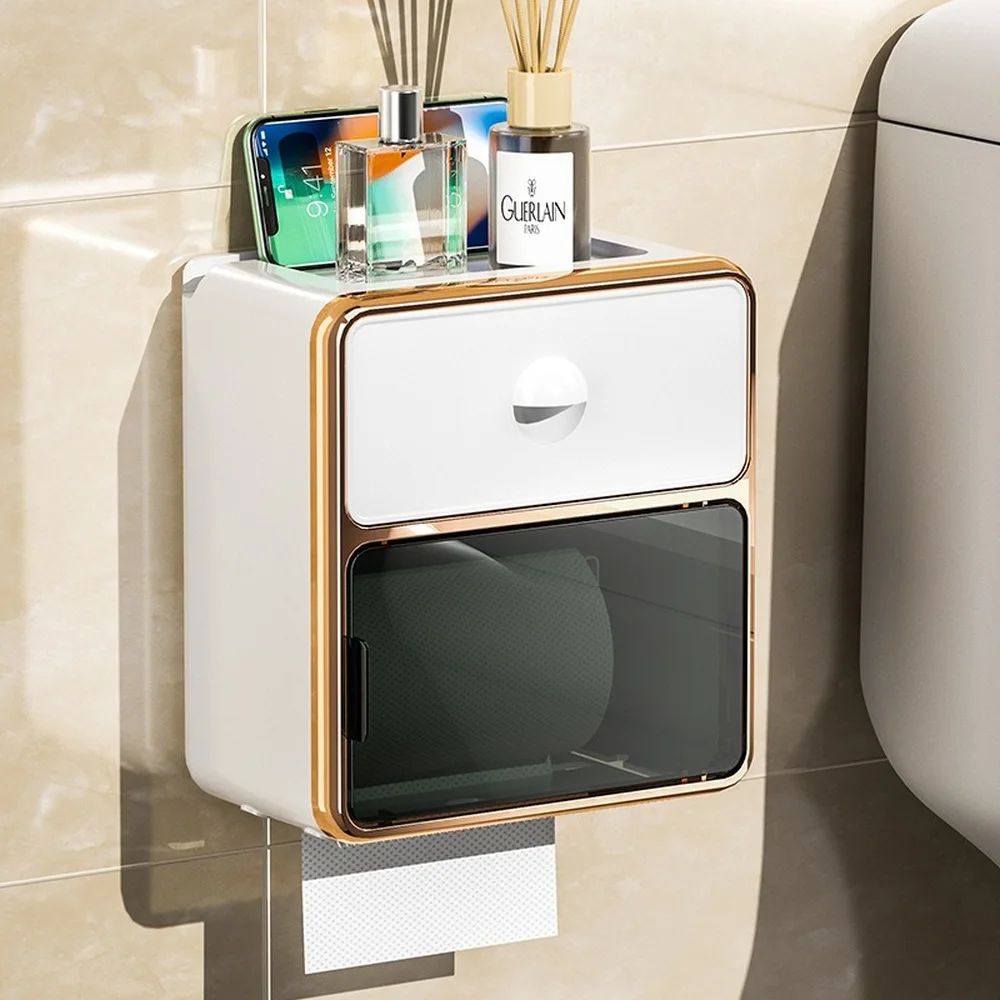 Wall-mounted tissue box toilet toilet bathroom paper roll paper toilet paper wall-mounted waterproof free punching rack
Wall-mounted tissue box toilet toilet bathroom paper roll paper toilet paper wall-mounted waterproof free punching rack