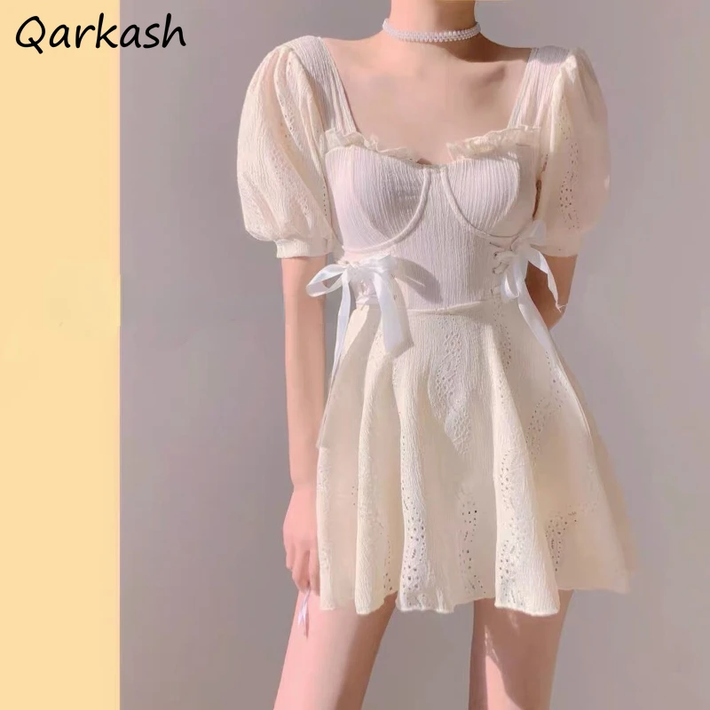 Beach Cover-up Women Square Collar Sexy Bow Ulzzang Students Lovely Holiday Vintage Leisure Cozy Summer Hollow Out Swimsuit Chic
Beach Cover-up Women Square Collar Sexy Bow Ulzzang Students Lovely Holiday Vintage Leisure Cozy Summer Hollow Out Swimsuit Chic