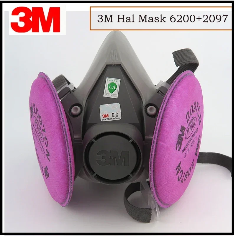 3M 6200 с фильтром P100 2037 полумаска многоразовый респиратор фильтр для защиты от