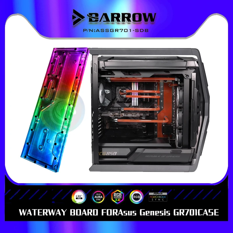 Barrow Distro Plate для ASUS ROG HYPERION GR701 плата водяного охладителя Dual 360/420 радиатор Soluiton 5V ARGB ASSGR701-SDB
Barrow Distro Plate для ASUS ROG HYPERION GR701 плата водяного охладителя Dual 360/420 радиатор Soluiton 5V ARGB ASSGR701-SDB