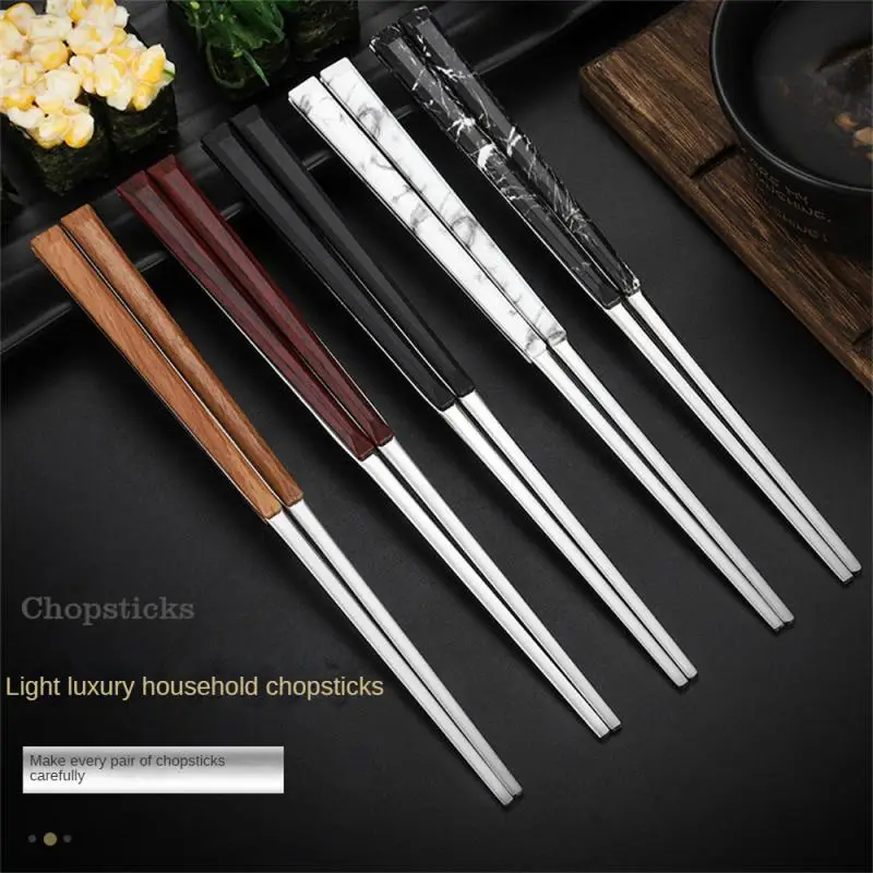 Beautiful Single Person Chopstick Non-slip Chopsticks Set Household Wood Grain Handle Long Chopsticks Kitchen Tools Practical
Beautiful Single Person Chopstick Non-slip Chopsticks Set Household Wood Grain Handle Long Chopsticks Kitchen Tools Practical