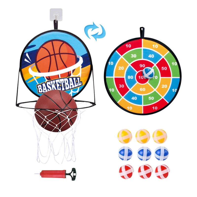 2in1 Mini Basketball Hoop Darts Board Sports Toys Funny Throwing Sticky Balls Outdoor Play Game for Boys Children
2in1 Mini Basketball Hoop Darts Board Sports Toys Funny Throwing Sticky Balls Outdoor Play Game for Boys Children