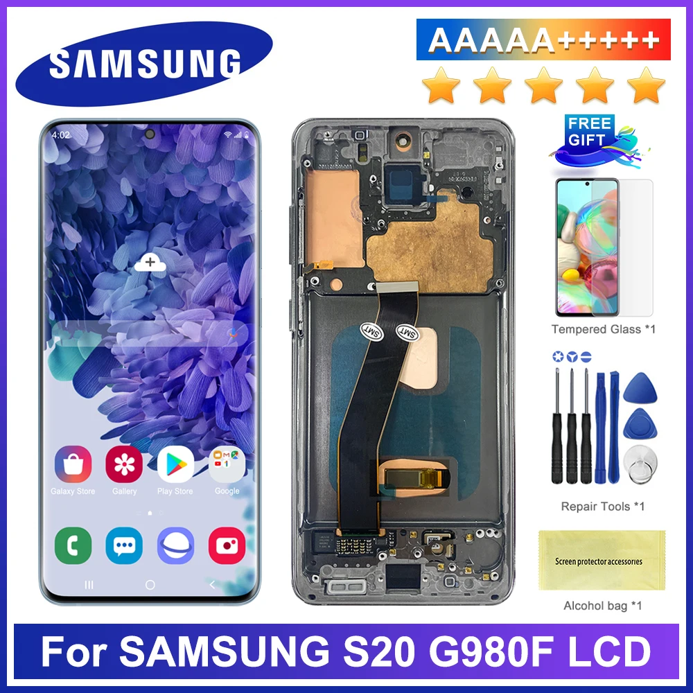 6.2''Original For Samsung Galaxy S20 Lcd G980,G980F,G980F/DS with Frame Display Touch Screen Digitizer For Samsung s20 LCD 
6.2''Original For Samsung Galaxy S20 Lcd G980,G980F,G980F/DS with Frame Display Touch Screen Digitizer For Samsung s20 LCD