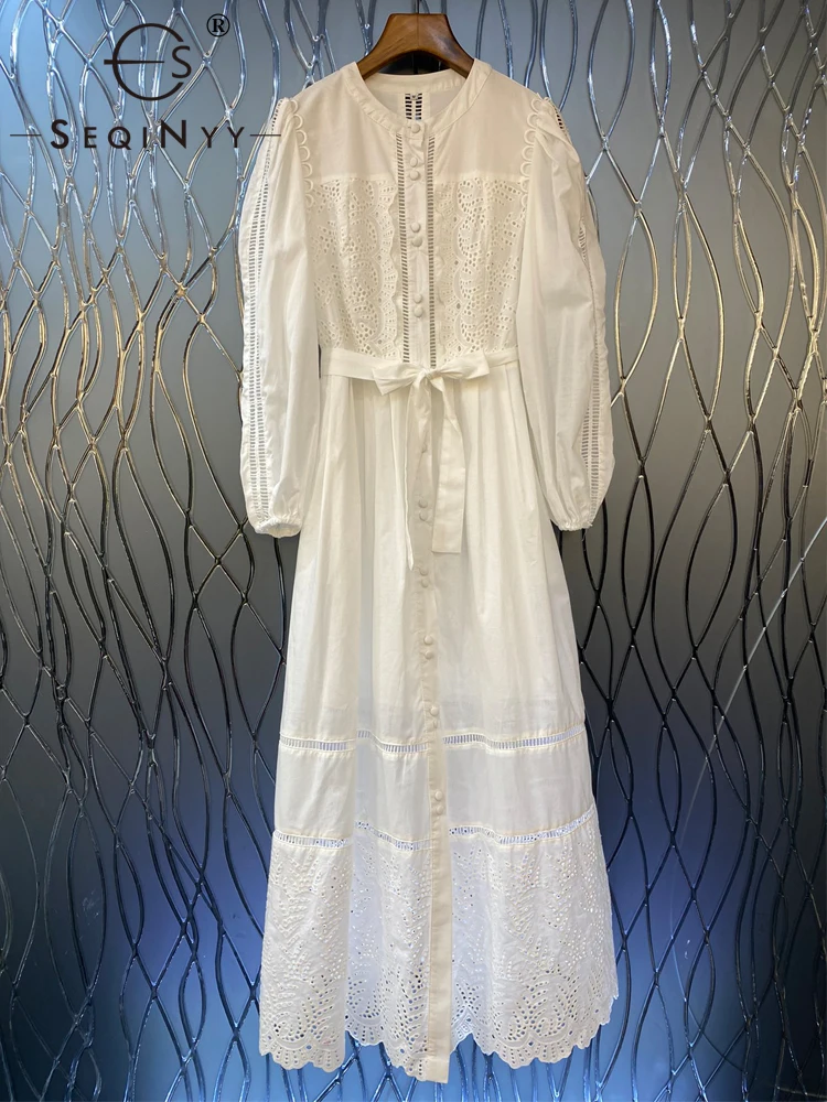 SEQINYY Midi Dress Casual Summer Spring New Fashion Design Women Runway High Street Hollow Out Flowers Buttons Bohemian
SEQINYY Midi Dress Casual Summer Spring New Fashion Design Women Runway High Street Hollow Out Flowers Buttons Bohemian