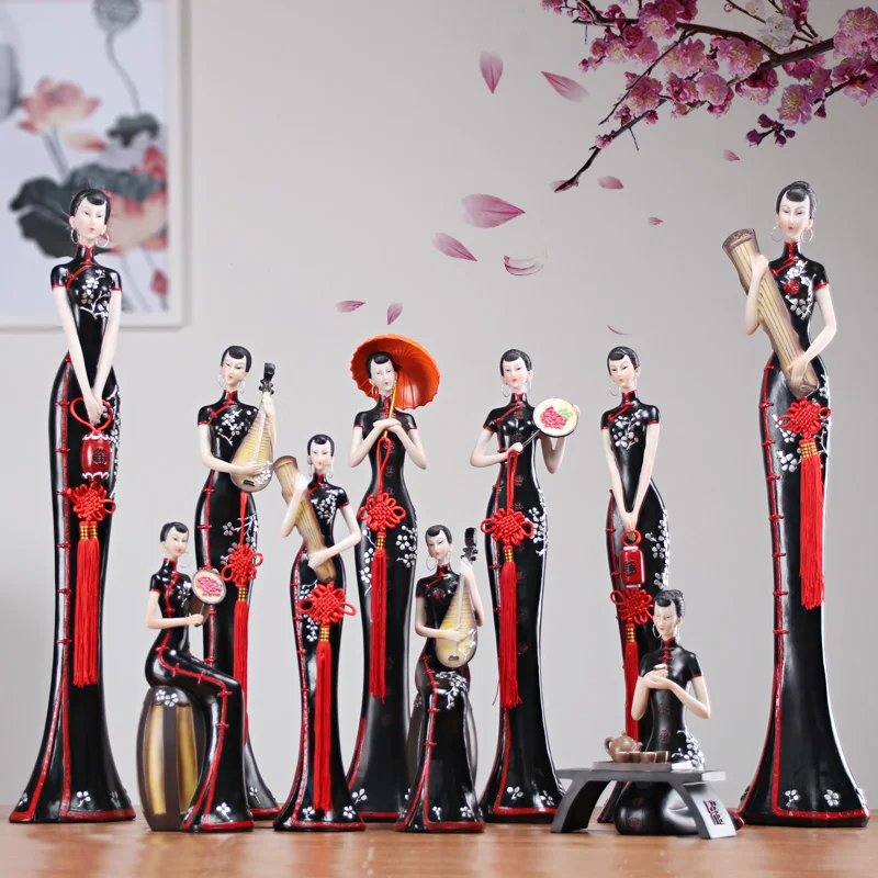 New Chinese Resin Classical Cheongsam Ladies Decoration Hotel Store Beauty Character Furnishing Crafts Home Club Statue Ornament
New Chinese Resin Classical Cheongsam Ladies Decoration Hotel Store Beauty Character Furnishing Crafts Home Club Statue Ornament
