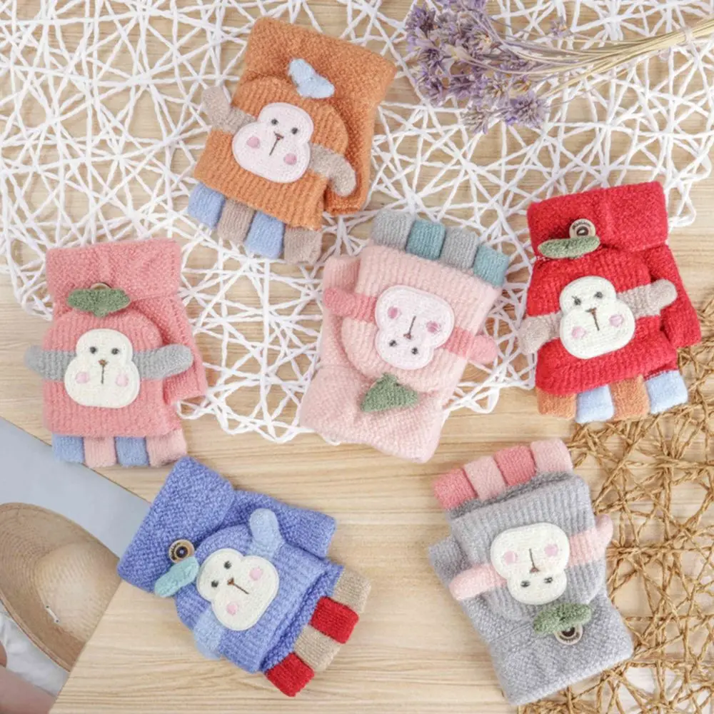 Cartoon Design Girls Cold protection Knitted Gloves Clamshell Half Finger Gloves Kids Fingerless Gloves Winter Warm Mittens
Cartoon Design Girls Cold protection Knitted Gloves Clamshell Half Finger Gloves Kids Fingerless Gloves Winter Warm Mittens