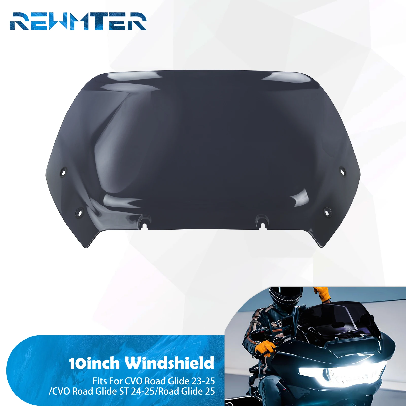 REWMTER 10-дюймовый обтекатель ветрового стекла для Harley Touring Road Glide 24-Up CVO Road Glide FLTRXSE 23-Up
REWMTER 10-дюймовый обтекатель ветрового стекла для Harley Touring Road Glide 24-Up CVO Road Glide FLTRXSE 23-Up