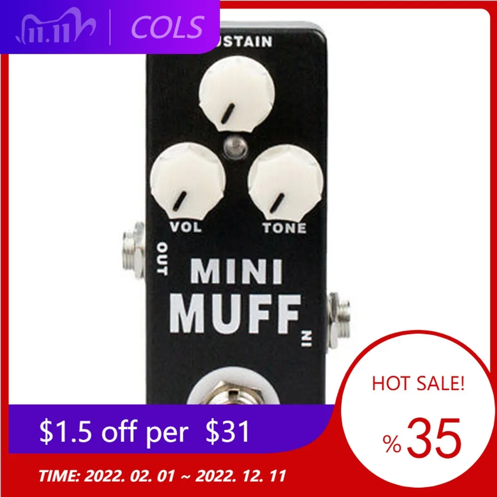 MINI MUFF Fuzz Guitar Pedal Harmonic Distortion Sustainer True Bypass LED Light Sustain Tone Volume Knob Basses Accessories
MINI MUFF Fuzz Guitar Pedal Harmonic Distortion Sustainer True Bypass LED Light Sustain Tone Volume Knob Basses Accessories