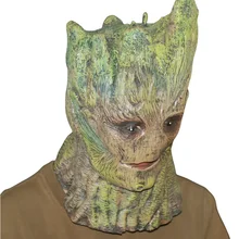 New Marvel Cartoon Groot Hood Mask Halloween Party Guardians of the Galaxy cosplay Tree Man Latex Mask Holiday Gift Wholesale