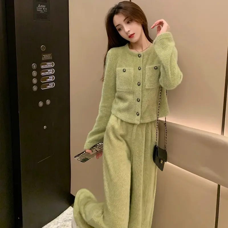 2023 New Autumn Winter Solid Suits Woman Clothes Korean Fashion Two Piece Sets Cardigan Jacket Coat + Wide Leg Pants Suits D57
2023 New Autumn Winter Solid Suits Woman Clothes Korean Fashion Two Piece Sets Cardigan Jacket Coat + Wide Leg Pants Suits D57