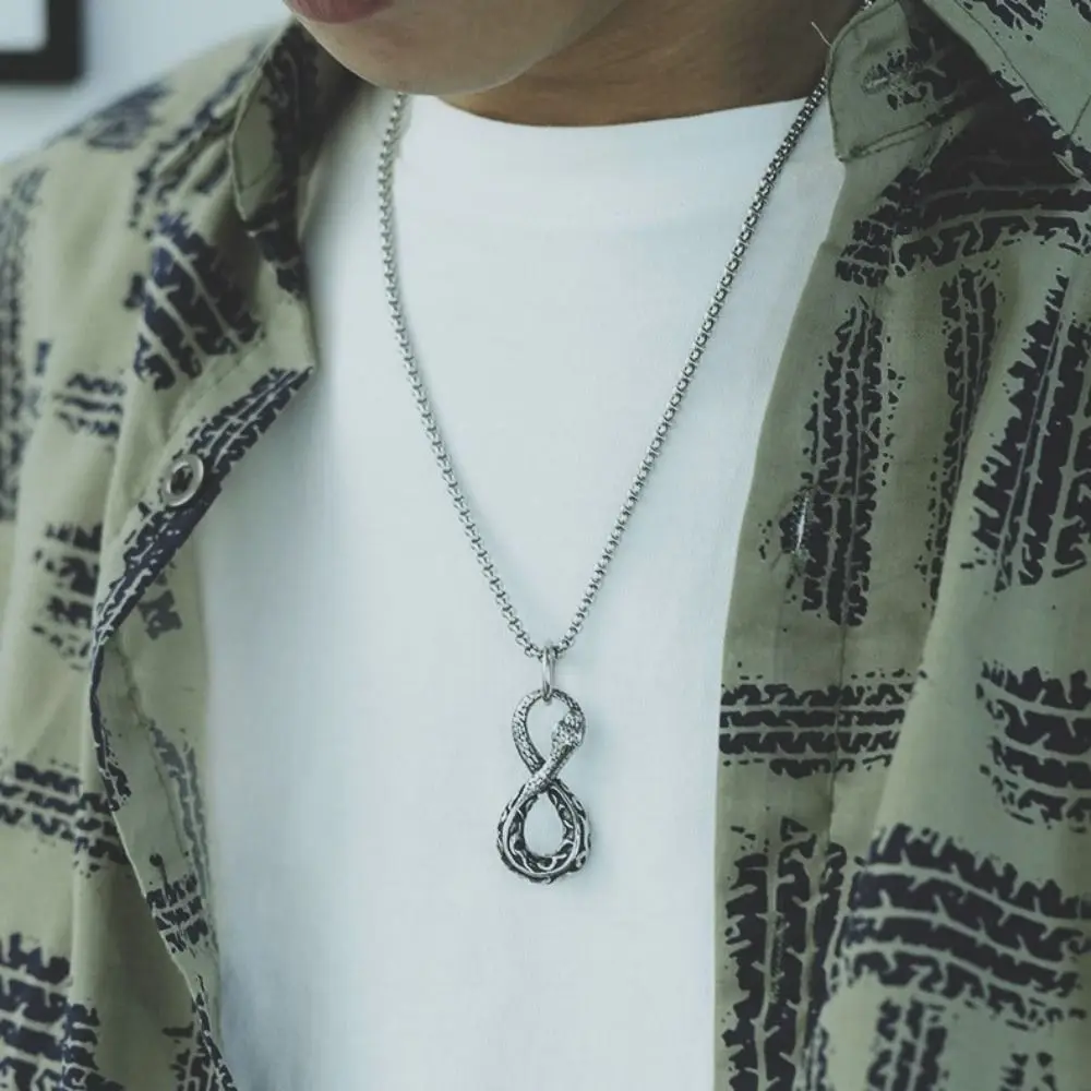 Infinite Snake Necklace for Men PersonalitySstainless Steel Snake Animal Pendant Necklace Jewelry Birthday Gift
Infinite Snake Necklace for Men PersonalitySstainless Steel Snake Animal Pendant Necklace Jewelry Birthday Gift