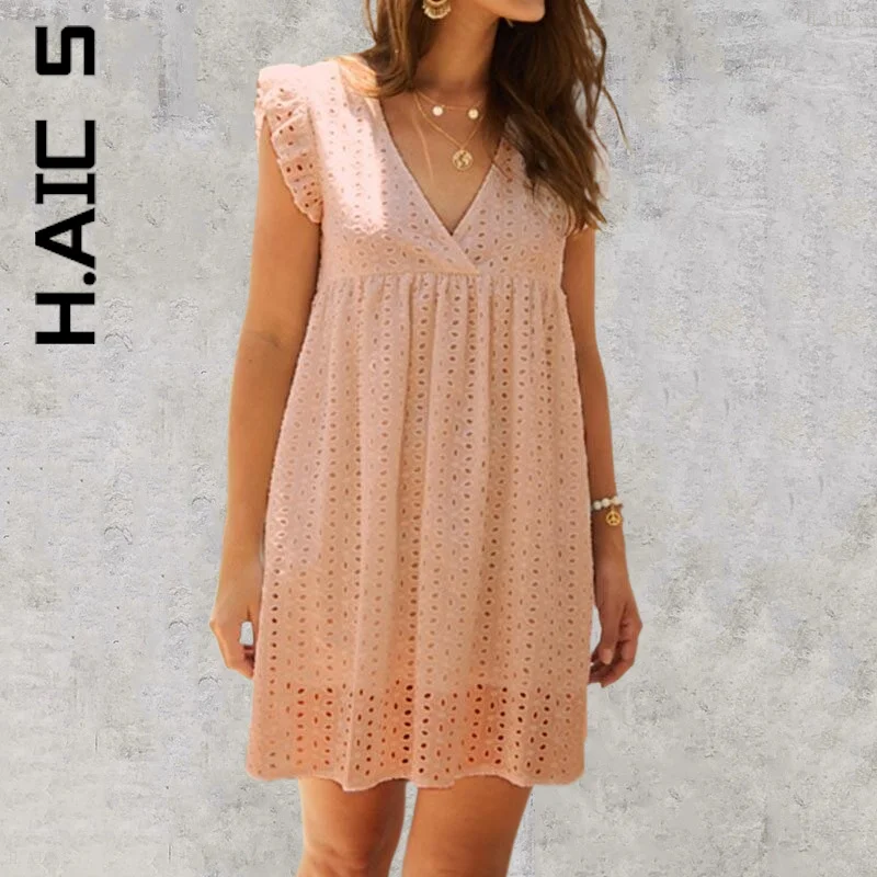 H.Aic S New Women Dress All-Match Sexy Dress Harajuku Lazy Dresses Girl Popular Sexy Lace Short Ruffle Female Vestidos Clothing
H.Aic S New Women Dress All-Match Sexy Dress Harajuku Lazy Dresses Girl Popular Sexy Lace Short Ruffle Female Vestidos Clothing