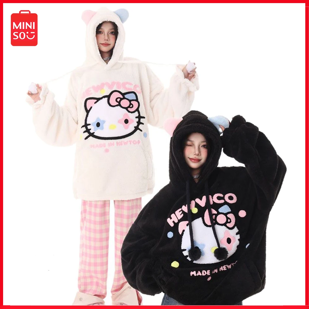 2023 Miniso Sanrio Hellokitty Fall Winter Embroidered Lamb Wool Hooded Sweatshirt Warm Soft Cute Hoodie Long Sleeve Warm Top
2023 Miniso Sanrio Hellokitty Fall Winter Embroidered Lamb Wool Hooded Sweatshirt Warm Soft Cute Hoodie Long Sleeve Warm Top