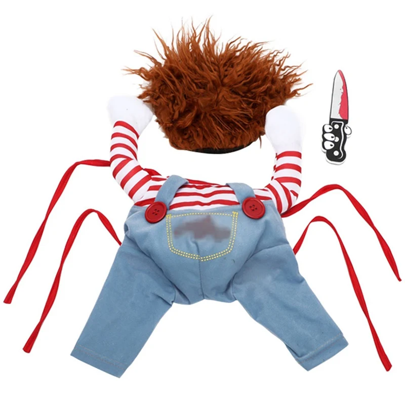 Dogs Cosplay Costume Funny Dog Clothes Halloween Comical Outfits Holding a Knife Set Free Shipping Items Festival Party Clothing
Dogs Cosplay Costume Funny Dog Clothes Halloween Comical Outfits Holding a Knife Set Free Shipping Items Festival Party Clothing