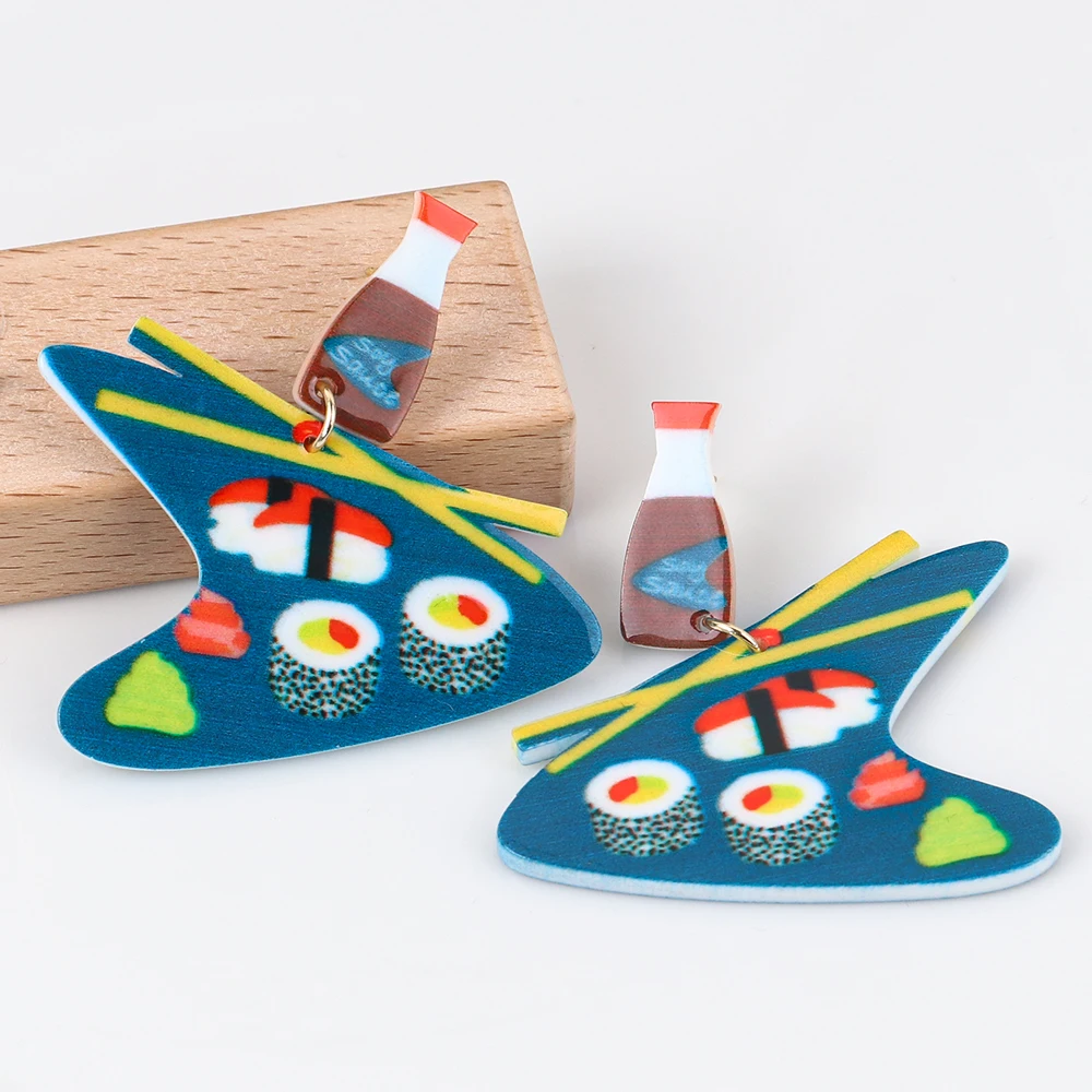 New Cartoon Chopsticks Table Acrylic Earrings for Women Fashion Bottle Geometric Drop Earring Party Jewelry Christmas Gift
New Cartoon Chopsticks Table Acrylic Earrings for Women Fashion Bottle Geometric Drop Earring Party Jewelry Christmas Gift