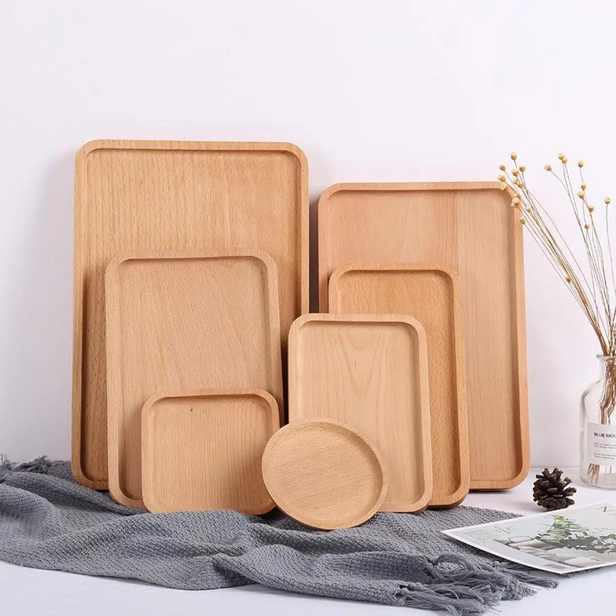 Japanese Wooden Tray Beech Rectangular Western Food Plate Solid Wood Cake Plate Fruit Tea Water Wooden Plate
Japanese Wooden Tray Beech Rectangular Western Food Plate Solid Wood Cake Plate Fruit Tea Water Wooden Plate