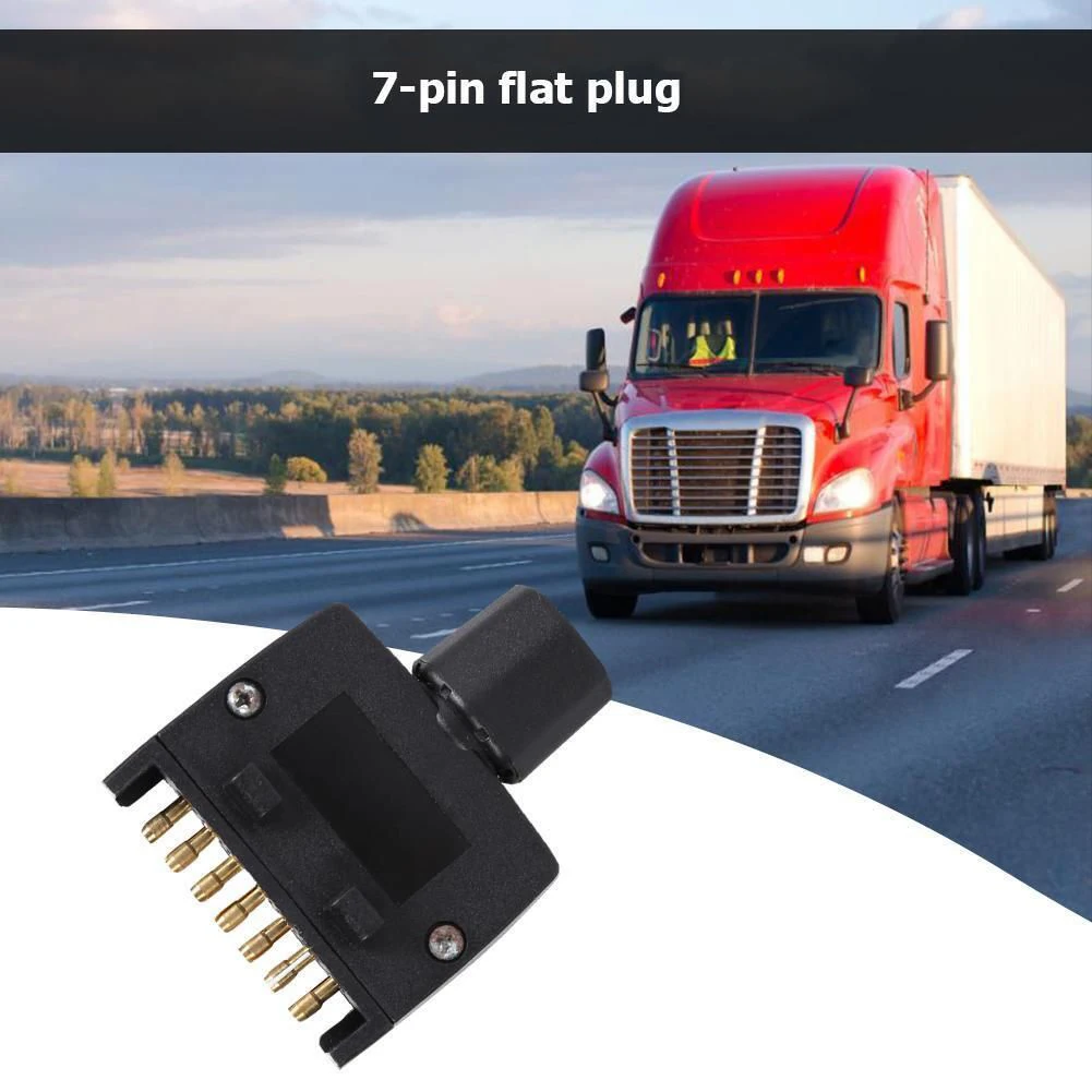 7 Pin Flat Plug Male Connector Flat Plug Male Flat Male Trailer Plug 7-Pin Corrosion Resistant Metal Plastic 2.95*2.44*0.75\\\"
7 Pin Flat Plug Male Connector Flat Plug Male Flat Male Trailer Plug 7-Pin Corrosion Resistant Metal Plastic 2.95*2.44*0.75\\\"