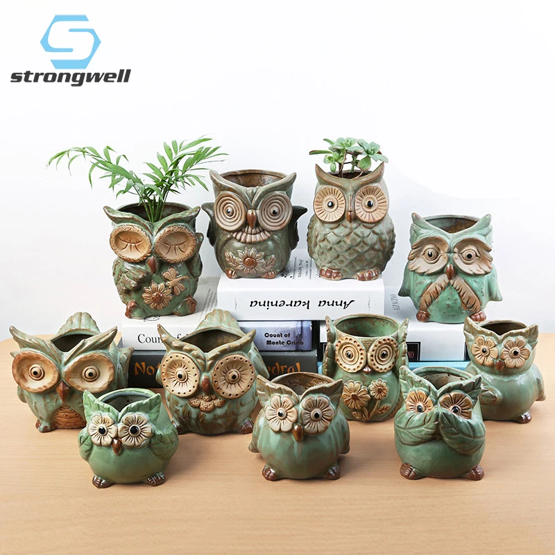 Strongwell Home Decoration Flower Pots Fairy Garden Decoration Succulent Pots Hand Painted Ceramic Owl Animal Planter Basin
Strongwell Home Decoration Flower Pots Fairy Garden Decoration Succulent Pots Hand Painted Ceramic Owl Animal Planter Basin
