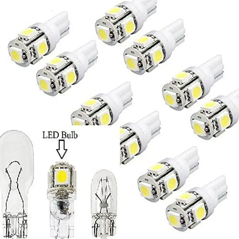 10x LED Replacements for Malibu Landscape Light 5 Led/smd Per Bulb 194 T10 Wedge Base Cool White 12v Dc 1407ww
10x LED Replacements for Malibu Landscape Light 5 Led/smd Per Bulb 194 T10 Wedge Base Cool White 12v Dc 1407ww