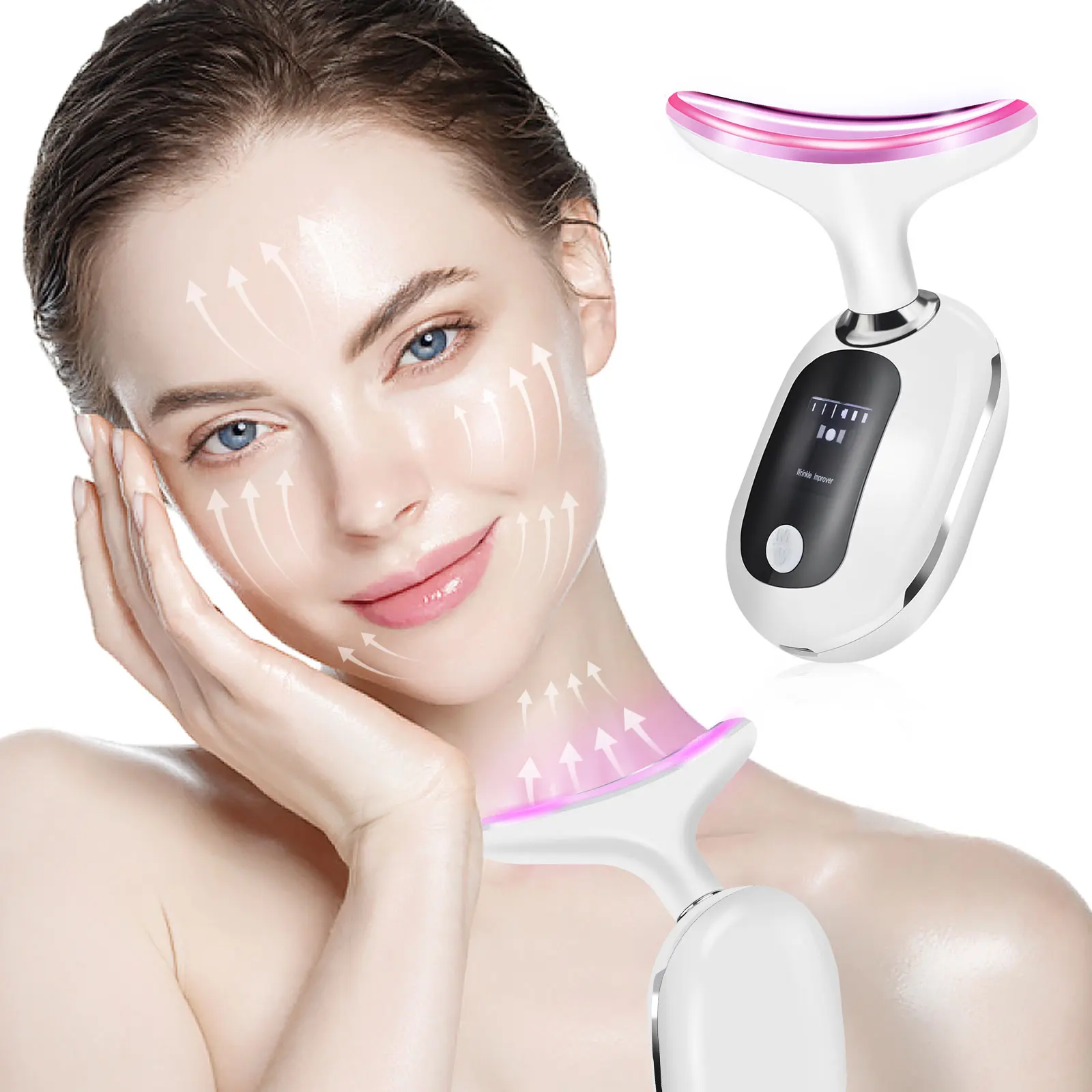 Neck Face Massage EMS Double Chin Remover V Line Chin Lift Up 3 Colors LED Devices Anti Neck Wrinkle Face Slimmer Chin Reducer
Neck Face Massage EMS Double Chin Remover V Line Chin Lift Up 3 Colors LED Devices Anti Neck Wrinkle Face Slimmer Chin Reducer