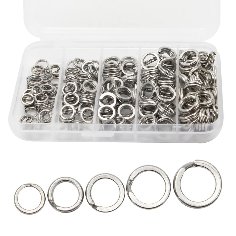 Hook Sets Split Ring 304 Stainless Steel For Crank Bait Lures Resistant Corrosion Snaps Terminal Tackle Durable
Hook Sets Split Ring 304 Stainless Steel For Crank Bait Lures Resistant Corrosion Snaps Terminal Tackle Durable