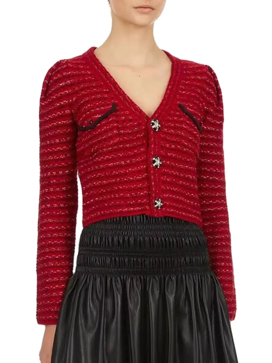 New Cardigan for women Short Knit Sweater Jacket Long Sleeve O-Neck Pearl Button Chic Tops Female 2023 korean Autumn Clothes
New Cardigan for women Short Knit Sweater Jacket Long Sleeve O-Neck Pearl Button Chic Tops Female 2023 korean Autumn Clothes