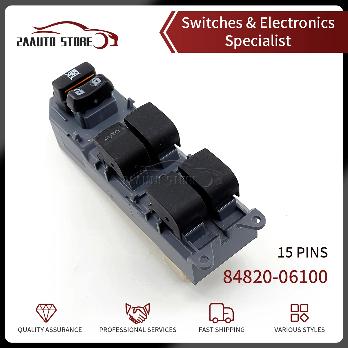 Car Power Window Control Switch Button 84820-06100 For Toyota Camry Yaris Highlander Corolla Vios RAV4 2006-2018 8482006100
Car Power Window Control Switch Button 84820-06100 For Toyota Camry Yaris Highlander Corolla Vios RAV4 2006-2018 8482006100