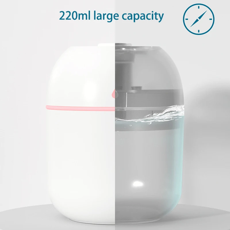 Portable 220ml Electric Air Humidifier Ultrasonic Aroma Oil Diffuser USB Cool Mist Sprayer USB Mist Maker Home Car Accessories
Portable 220ml Electric Air Humidifier Ultrasonic Aroma Oil Diffuser USB Cool Mist Sprayer USB Mist Maker Home Car Accessories