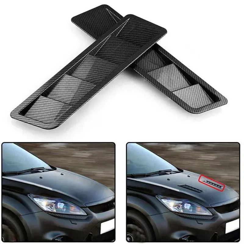1 Pair Universal Carbon Fiber Style Hood Vents For Vehicles Air Flow Intake Decorative Scoop Bonnet Vent Hood Cover Hood Scoop
1 Pair Universal Carbon Fiber Style Hood Vents For Vehicles Air Flow Intake Decorative Scoop Bonnet Vent Hood Cover Hood Scoop